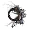 20" Halloween Pumpkin & Flower Pre-Lit LED Wreath